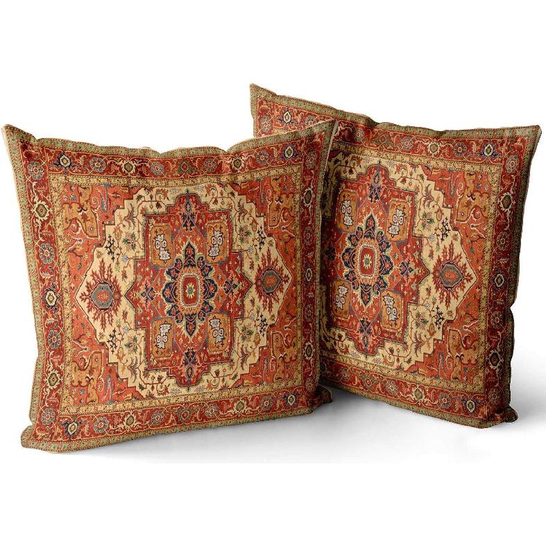 

Наволочки для декоративных подушек, дизайн «Персидский ковер», европейский стиль, двусторонняя печать, 26x26 дюймов, набор из 2 шт. 16 x 16 (Pack of 2)