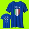Personalised Italy Football Shirt with Any Name & Number