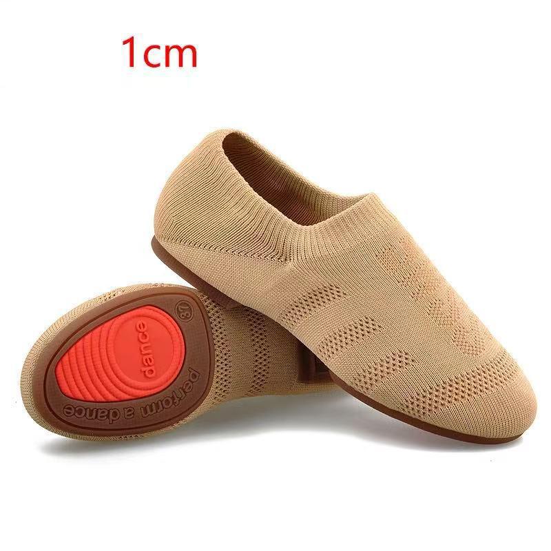 Women Jazz Latin Dance Shoes Ladies Ballroom Yoga Ballet Shoes Breathable Flying Mesh Flat Practice Modern Girls Dance Sneakers