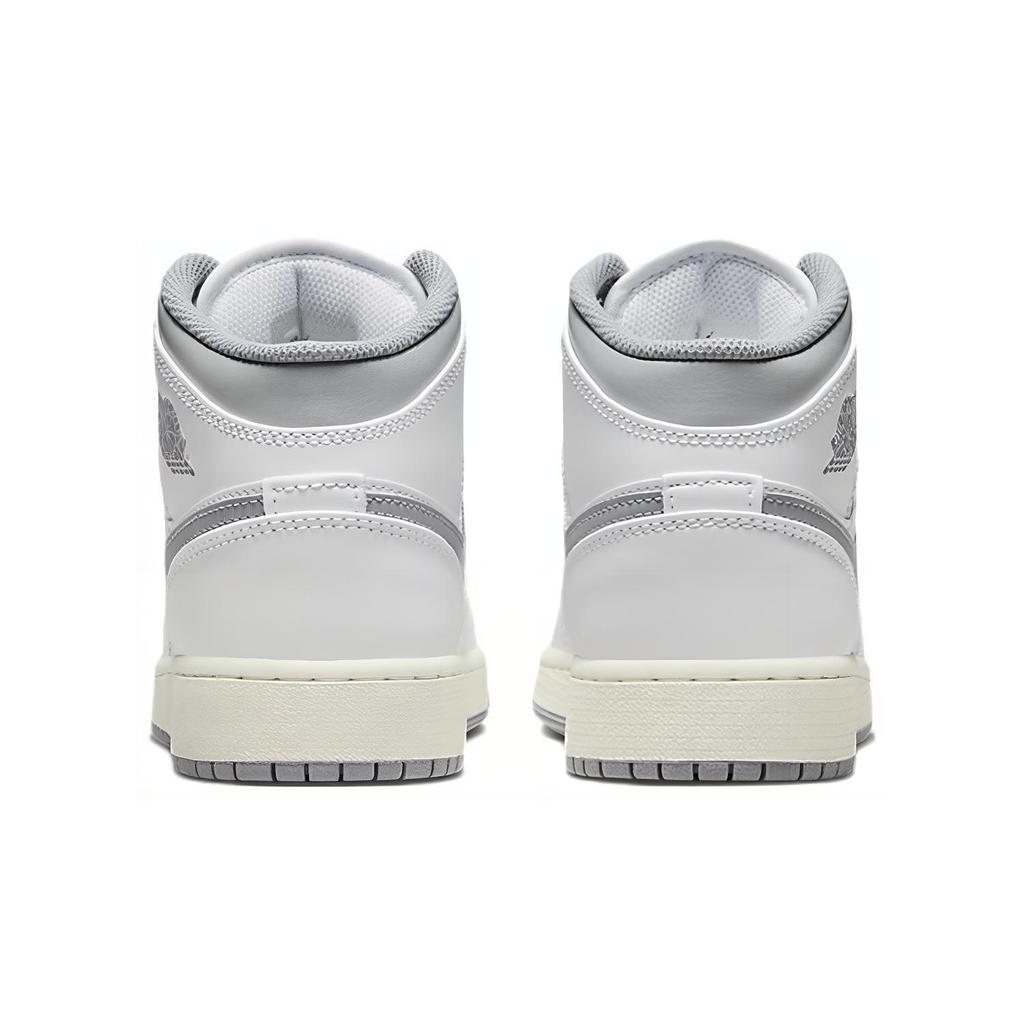 New Jordan Air Jordan 1 Mid Neutral Grey GS 554725-135