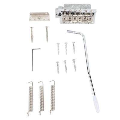 52.5mm Tremolo Bridge with Bar Zinc Alloy Vintage Electric Guitar Bridge Replacement for Fender Strat Style Guitars