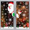 Christmas Stickers Santa Claus Elk Snowman White Snowflakes Christmas