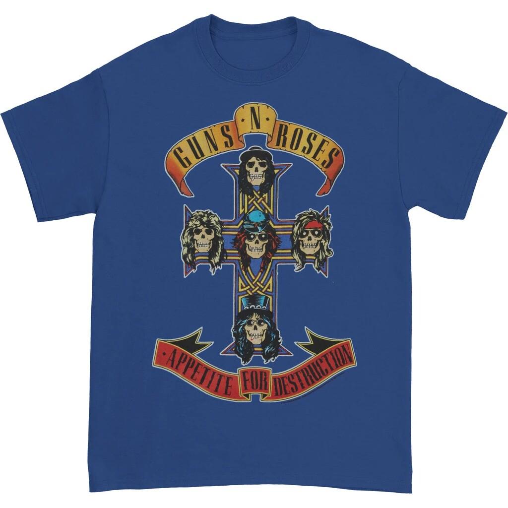 Hot Guns N Roses Band Retro Distressed Rock Loose Brand Oversized Loose Tshirt