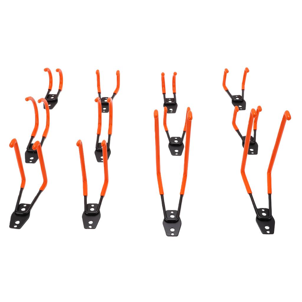 12pcs Wall Hooks Electric Hose Storage Tool Wall Mounted Strong Load Bearing Perforated Hook for Garage Courtyard