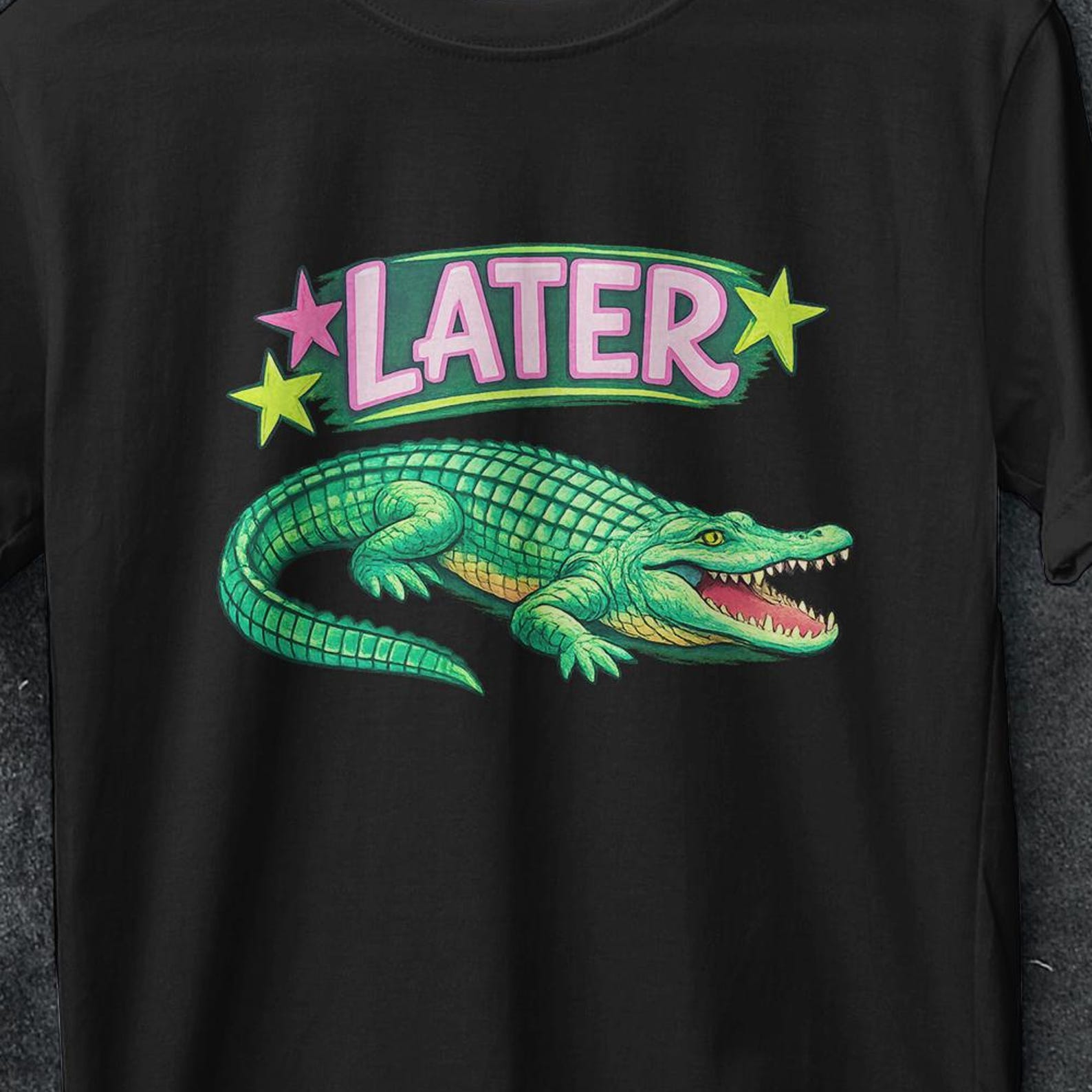 Later gator t shirt, Later Gator Alligator Summer, After A While Crocodile shirt, Crocodile Shirt, After While, Funny Graphic Tees S