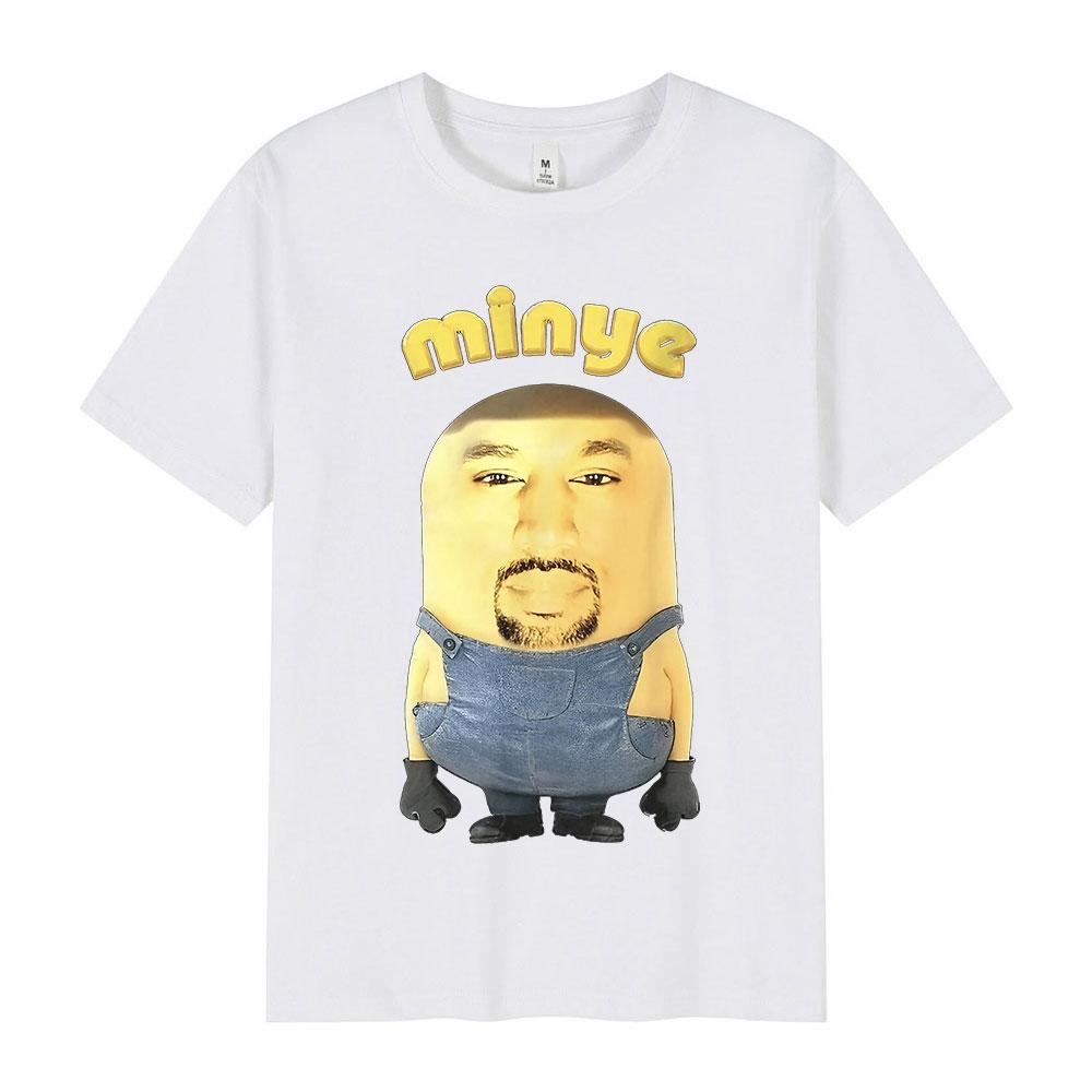 Rapper Kanye West Funny Meme Graphic Fashion Casual T Shirt Men Women Hip Hop Oversized Tshirt Summer Cotton Unisex Tshirts Top