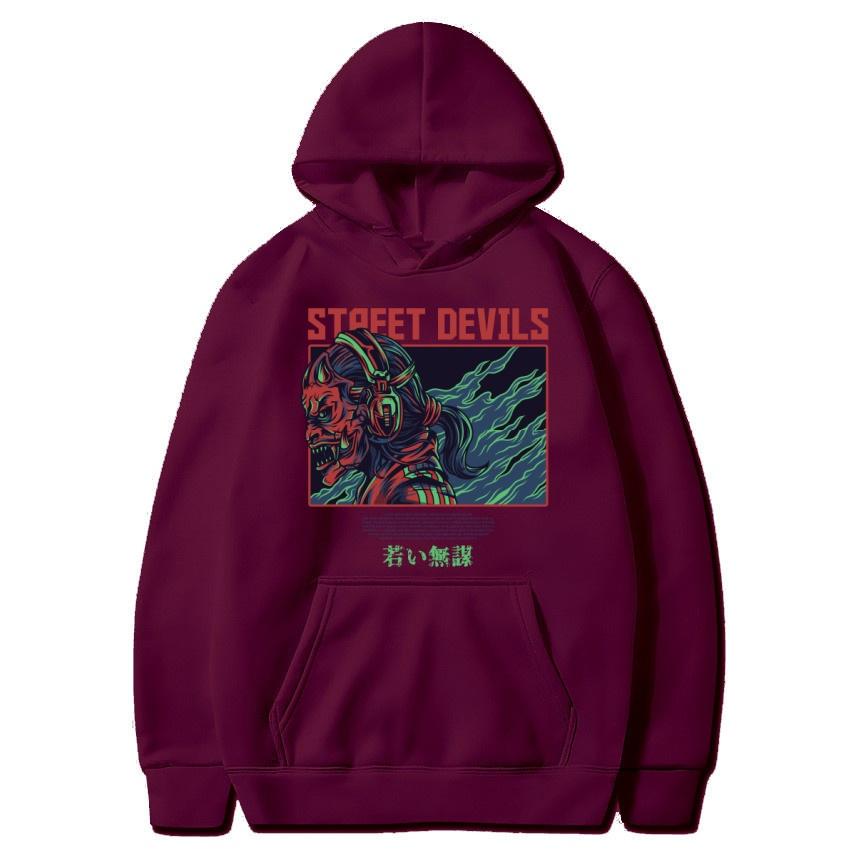 Autumn fleece hoodie youthful and fearless printed street fashion pullover men's and women's long sleeved warm hoodie