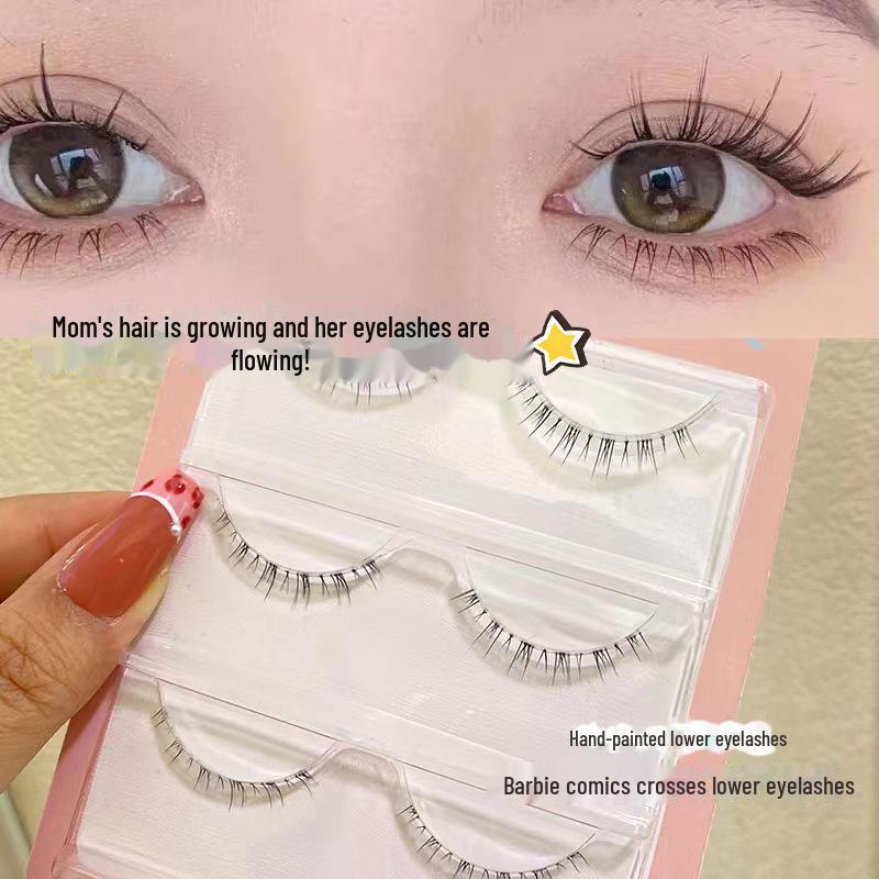 Mengji Shangpin M08 Airy Sunflower Fairy False Eyelashes - Natural Transparent Thin Stem