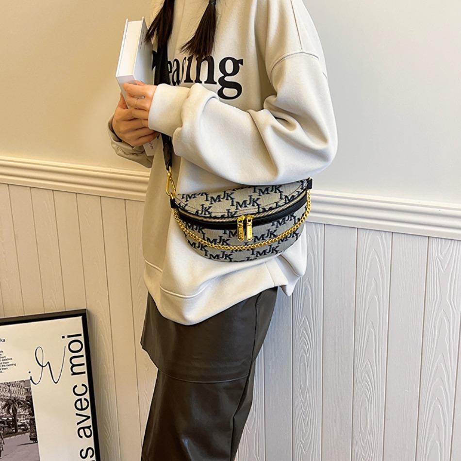 Luxury Designer Fanny Pack for Women Canvas Bag Waist Bags Phone Bags Shoulder Crossbody Belt Female