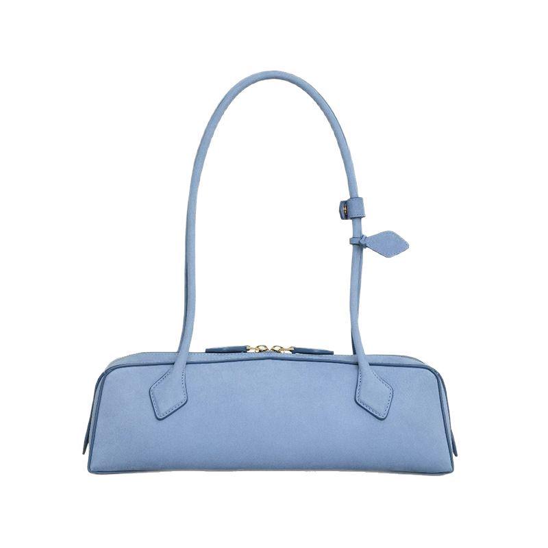 French Retro Genuine Leather Underarm Bag - Versatile Ladies' Handbag for Casual and Commuting