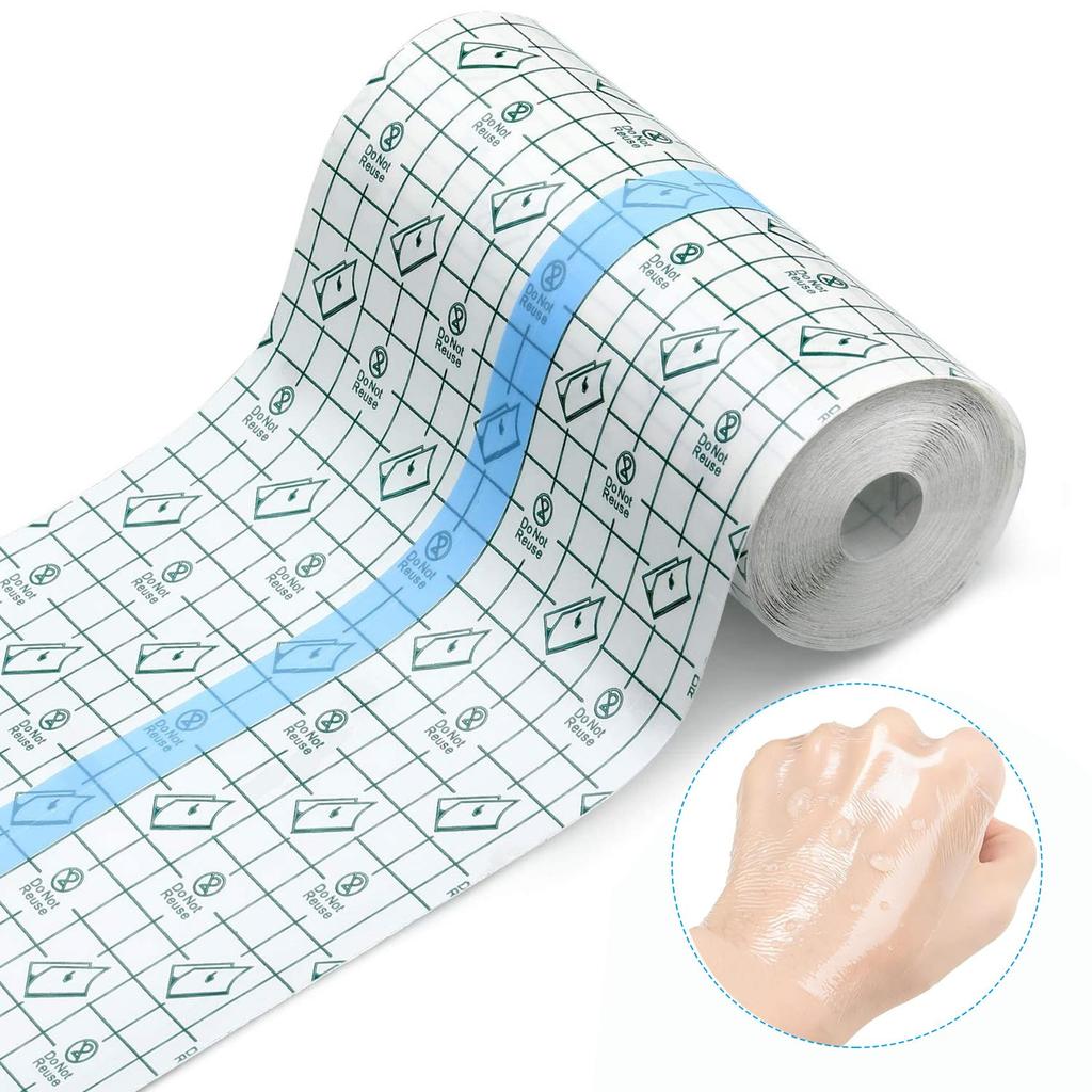 Waterproof Film 12cm X Transparent Film Protective Film for Wounds and Waterproof Film Dressing Wound for Wet Tattoo Cuttable Roll, 5m, Bandage,