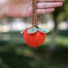 Persimmon Ruyi Scented Sachet: Mosquito Repellent Mugwort Coin Purse & Portable Car Ornament.