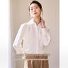 Women's Embroidered Lace Lapel Long Sleeve Shirt
