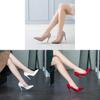Spring High Heel Shoes For Women With Pointed Toe Pu Slipon For Office And Formal Wear