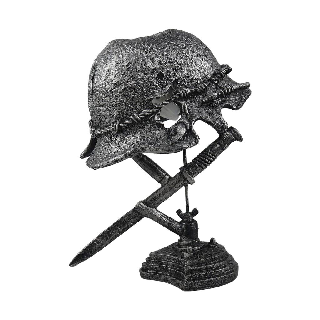 Retro Wartime - Resin With Vintage Military , Decorative, Suitable For Buffs And Themed Home Décor (without String Lights)