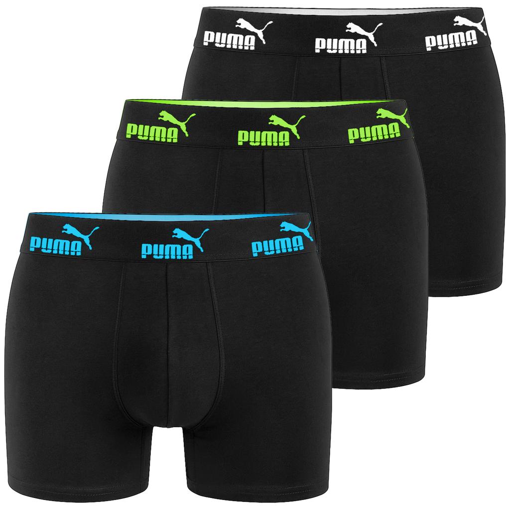 Puma Bokserki Męskie 6 Sztuk Majtki Bawełna Black Logo Mix