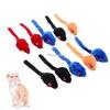 5Pcs Furry Plush Cat Toy Soft Solid Interactive Mice Mouse Toys for Funny Kitten Pet Cats Playing Scratch Training Game Supplies