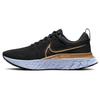React Infinity Run Flyknit 2 Women Black Ghost Dark Smoke Grey Metallic Gold CT2423-009