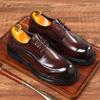 Luxury Genuine Leather Mens Business Dress Shoes Black Lace-Up Oxfords Office Wedding Party Formal Shoes for Men