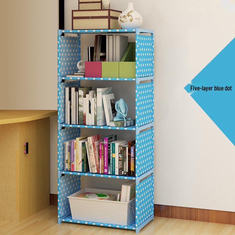Best-Selling Multi-Layer Bookshelf: Three-Column Steel Pipe Bookcase for Home Storage & Student Organization