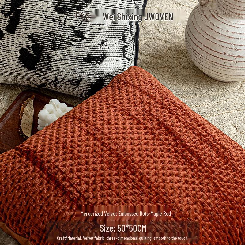 Oriental Pine Crane & Bamboo Embroidered Cushion Set – Chinese Style Sofa Décor