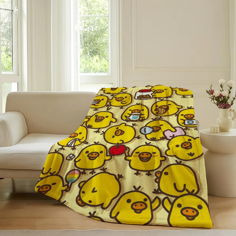 

Мультяшное милое одеяло R RilakkumaS для дивана, офиса, кровати, самолета, путешествий, сна, чтения, отдыха, кемпинга, мягкое и теплое 75x90cm
