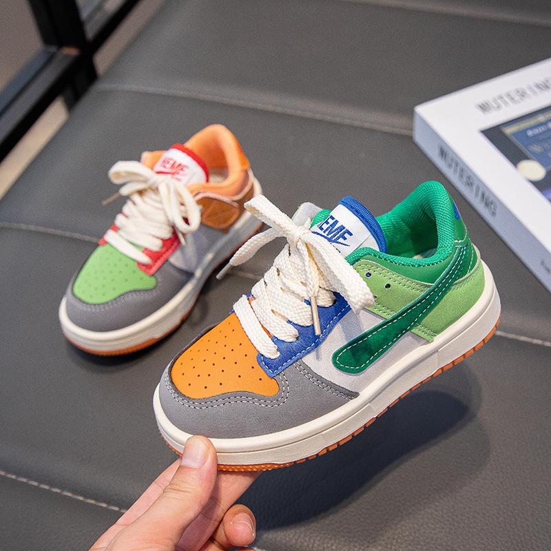 

Girls sports shoes 2025 autumn new mandarin duck shoes children s board shoes boys leather shoes breathable street dance board shoes tide 26-31 yards FCL shot 48 pairs