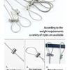1-4mm Adjustable Stainless Steel Wire Rope Metal Suspension Clamp Used For Hanging Accessories Sling Screws Cable Fixing Tools