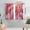 Set Of 2 Flat Printing Scene Curtains Pink Marble Polyester Family Party All Occasions Decorate Curtain Blackout