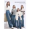 Betu Women's High-Waist Wide-Leg Raw Hem Jeans