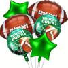 6 Stück Rugby-Thema Super Bowl Aluminiumfolien-Ballonset Geburtstagsfeier Dekoration Rugby-Thema Party Event Ballon Zubehör