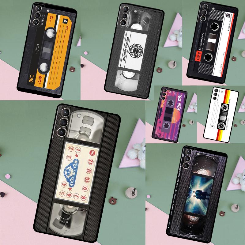 Retro VHS Tape Phone Case For Samsung Galaxy S25 Ultra S9 S10 S20 S21 S22 S23 S24 Plus S24 FE Cover Shell
