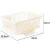 Sanko Plastic (Made in Japan) Dish Drainer, Ryu No.1, Vertical, with Chopstick Holder, Pearl White