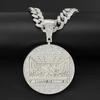 Exaggerated Large Round Pendant Necklace - Trendy Hip Hop Cuban Chain for Men