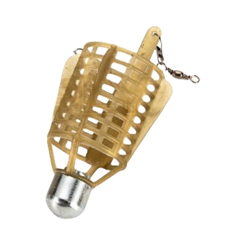 Fishing Beads Feeder Cage Feeder Lures Holder Trap Fishing Cage Basket Iron Head Trap Baits Cage Fishing Tackles