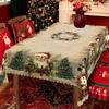Christmas Decorations Vintage Christmas Tablecloth Santa Snowman Table Cover for Home 2025 Xmas Gifts Navidad Noel New Year 2026