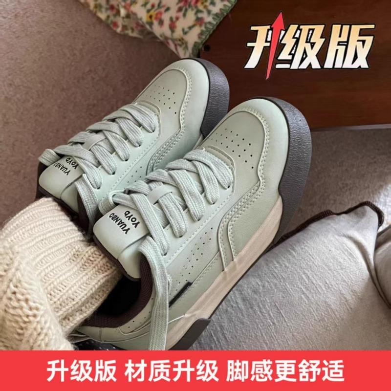 

Platform bread shoes women s new spring niche design sports and leisure board shoes versatile white shoes 40 зелёный