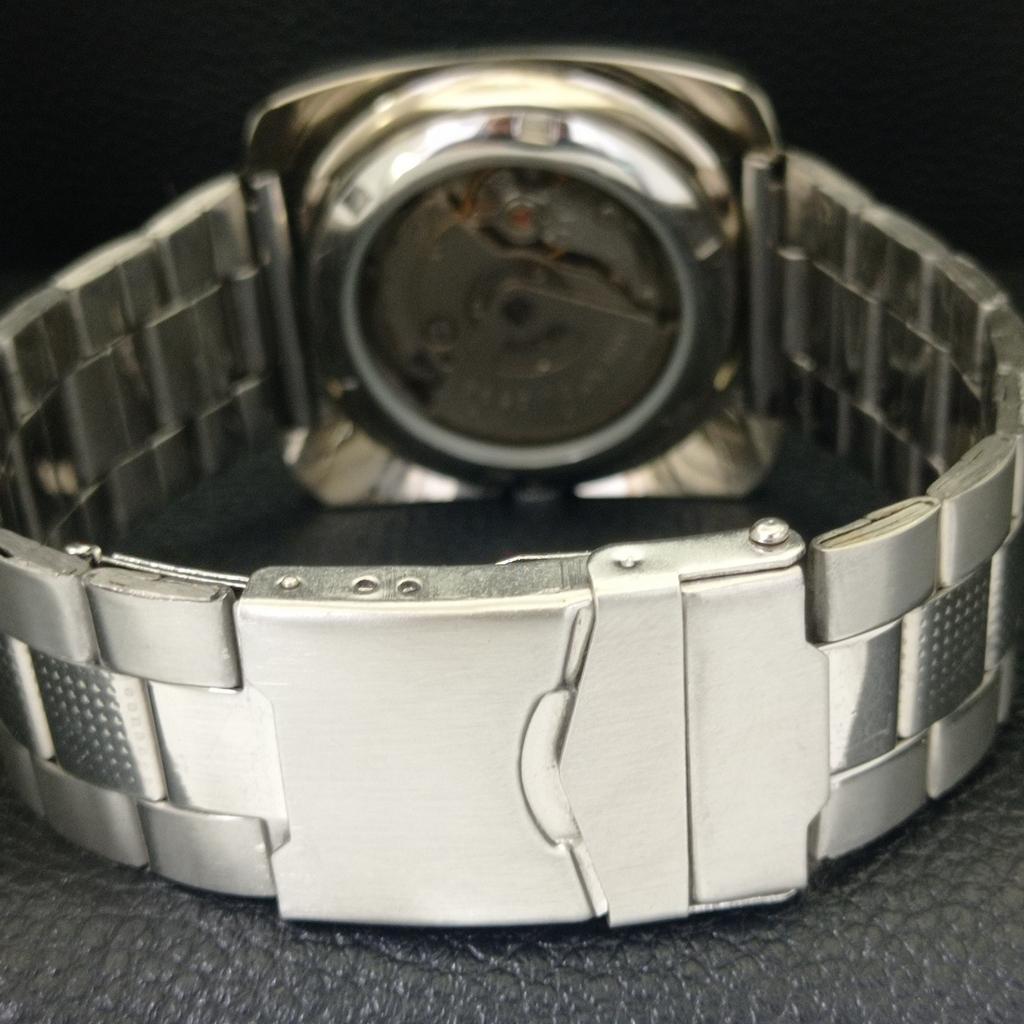 USED ORIENT AUTOMATIC 46941 VINTAGE JAPAN MENS BLUE COLOR DIAL WATCH a702234-5 R123-a702234