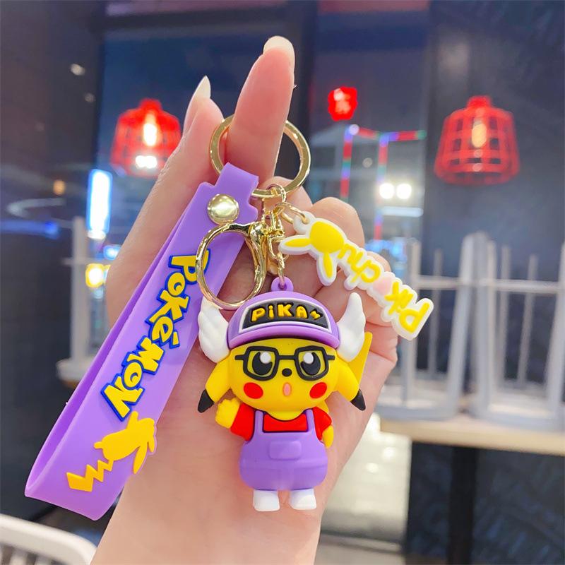 Söt Tecknad Utsökt Kreativ Pikachu Docka Nyckelring Kedja Bilnyckelring Väskhänge Gåva