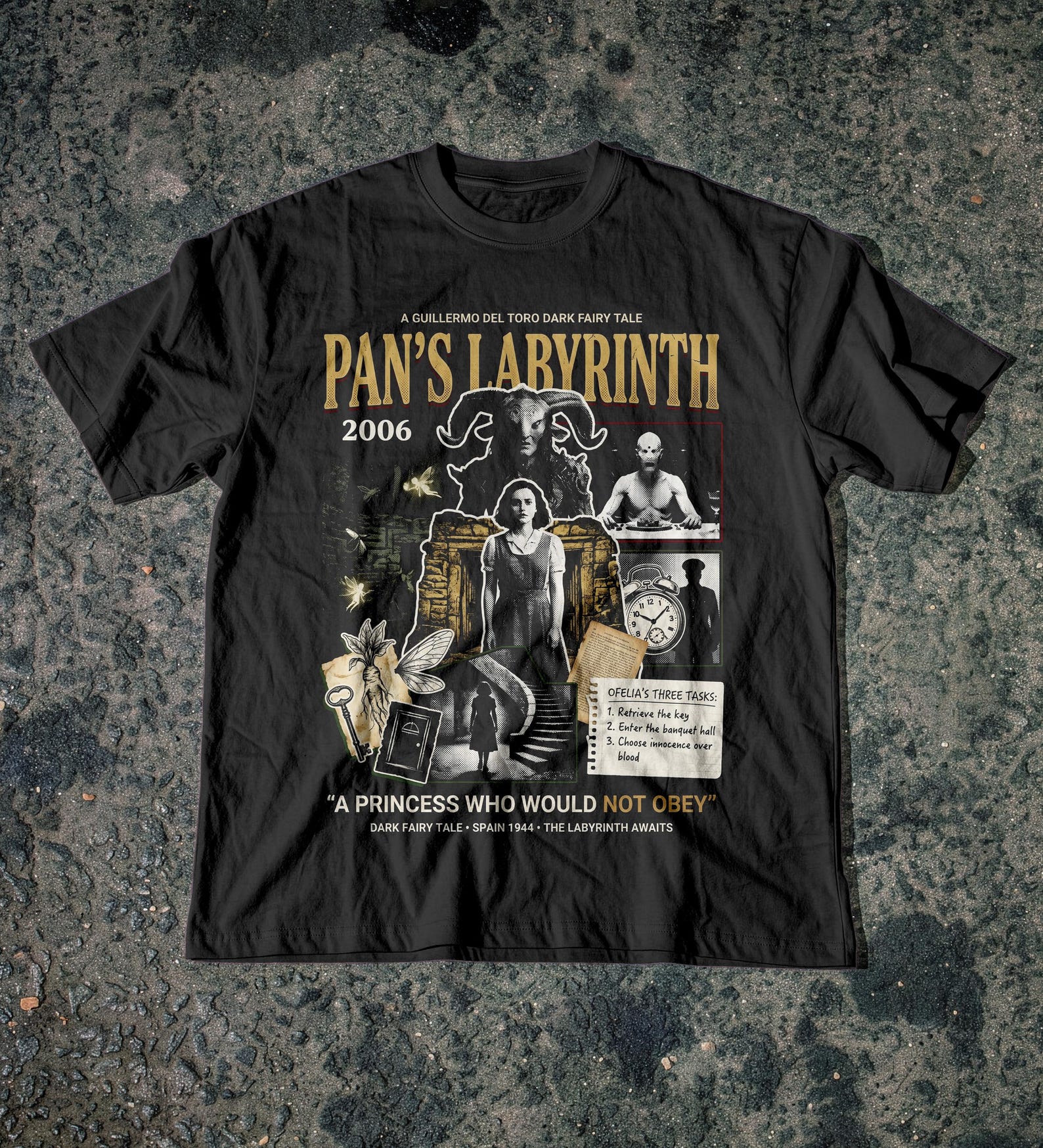 Pan s Labyrinth Graphic Tee | Guillermo Del Toro Dark Fairy Tale Shirt 2XL