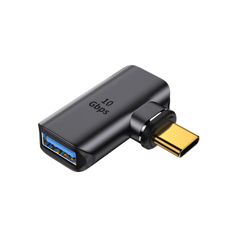 Magnetyczny Adapter USB4 Typu C, 140W, Wideo 8K@60Hz, Pełna Funkcjonalność 40Gbps, Szybkie Ładowanie PD, Kątowy Design.