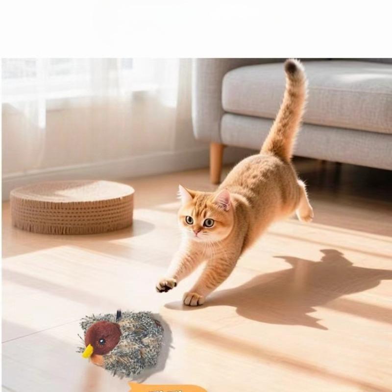 Indoor Interactive Birds Toy for Cat Chasing Teasing Toy Sounding Cat Teaser Toys Self-hilarity Wall Hanging Birds Cat Toys