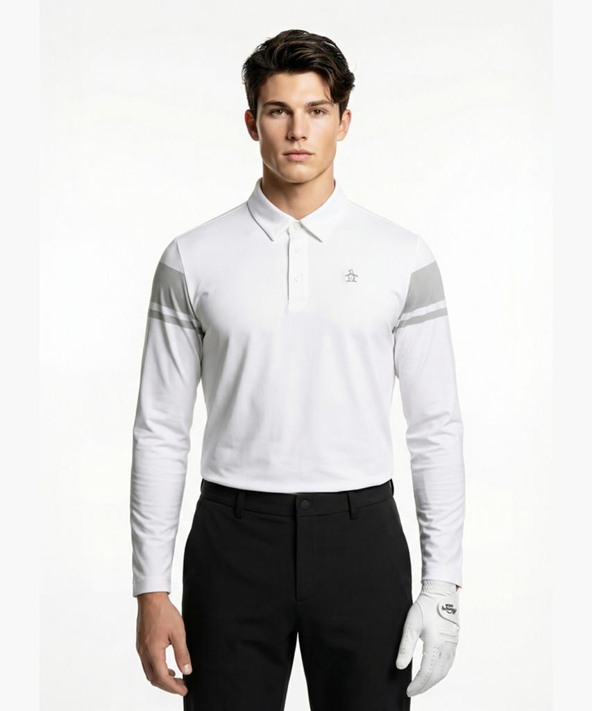 Meonsingweeo Men'S Hybrid Long Sleeve T-Shirt White Mr121Mtl15