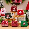 2Pcs Portable Christmas Iron Candy Container Christmas Cheer Candy Holders Snacks Case with Colorful Seasonal Pattern