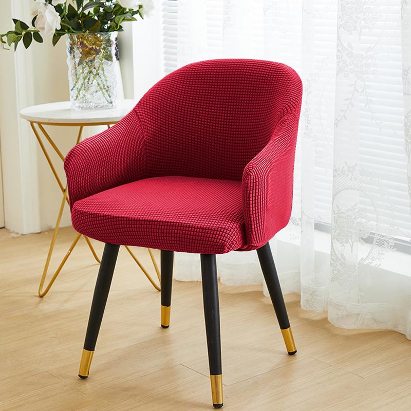2PCS Solid Color High Armchair Slipcover Cover Stretch Dining Chair Cover Dustproof Anti-dirt Pets Kids Seat Case for Wedding