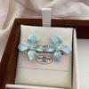 Summer Sweet Blue Flower Fresh Stud Earrings Women'S 20 Niche Design Sense Versatile Mori Earrings Earrings