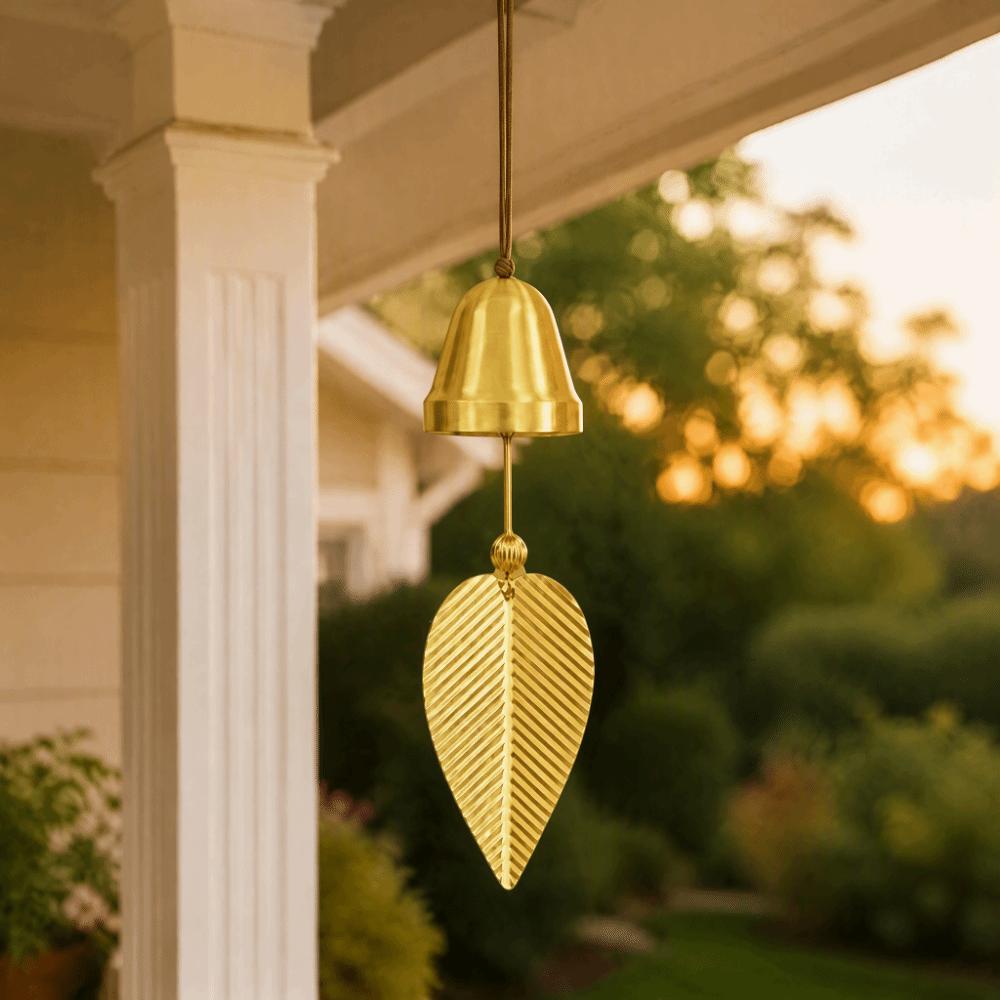 Gold Hanging Bell Decor Brass Feng Shui Bell Brass Decorative Door Bell Window Decor