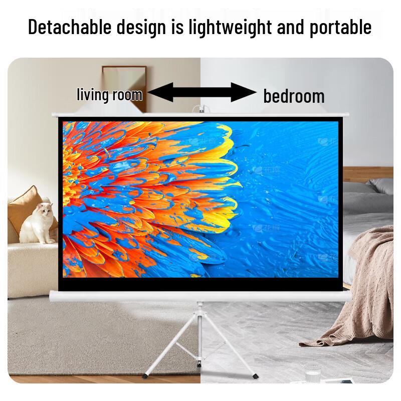 IN&VI 100-inch HD Portable Projector Screen 16:10 (16:9 Compatible)
