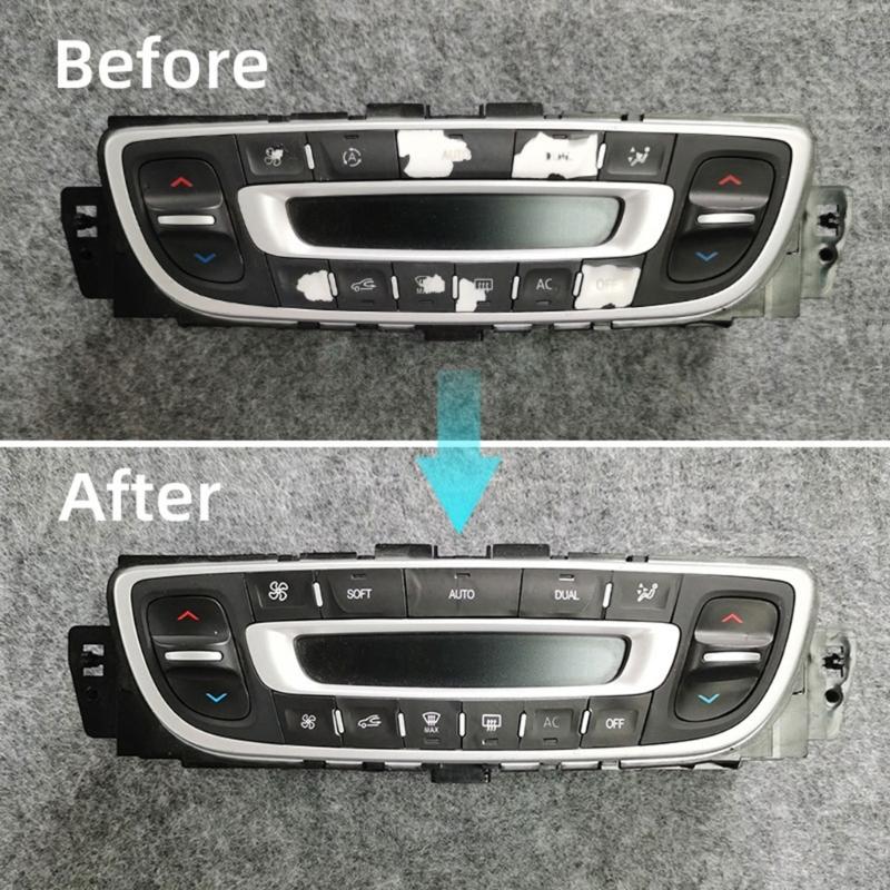 PVC Air Conditioner Button Cover AC Control Panel Repair Sticker for Vehicle Scratch Resistant Upgrades Interior Look