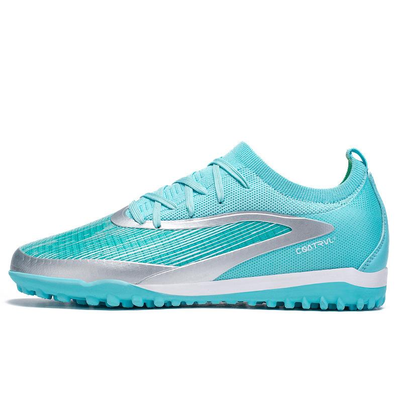 Low-Top Football Shoes Fly-Woven Seamless Tf Broken Nails Artificial Turf Ag Nails Leather Feet Training Shoes For Men And Women